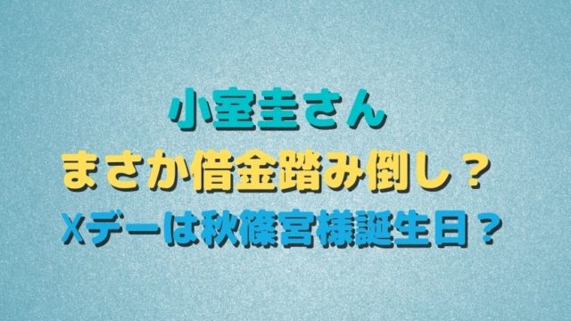 小室圭さん まさかの借金踏み倒しで堂々と結婚発表 Xデーは秋篠宮様誕生日 ソロモンnews