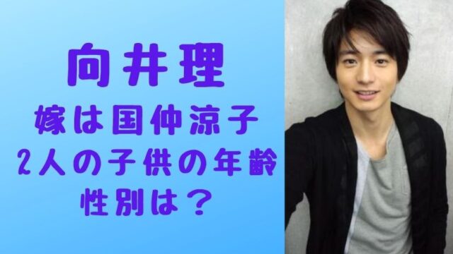 画像 向井理の嫁さんは国仲涼子で子供は2人 性別や年齢どっちに似てる ソロモンnews