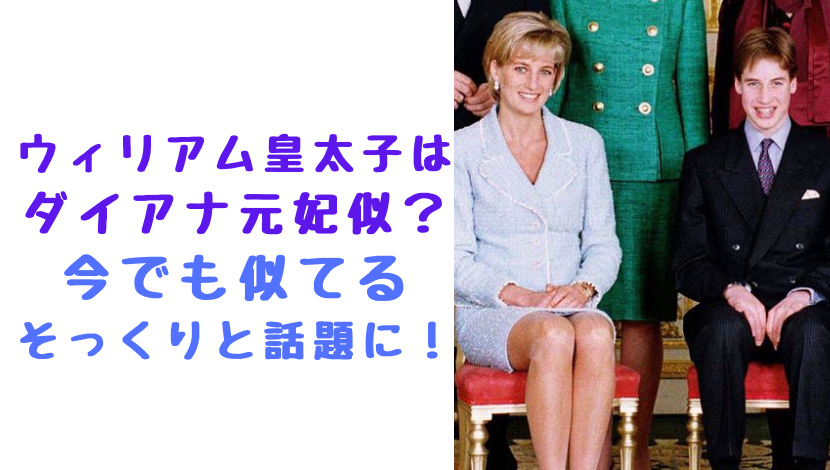 ウィリアム皇太子は ダイアナ元妃似？ 今でも似てる そっくりと話題に！