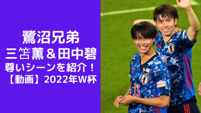 鷺沼兄弟 三苫薫＆田中碧 尊いシーンを紹介！ 2022年W杯 (1)