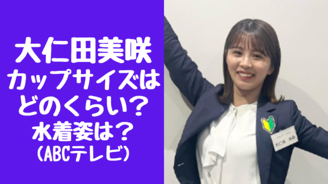 【画像】大仁田美咲アナウンサーのカップサイズはどのくらい？水着姿は？(ABCテレビ)